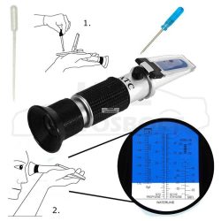 Fagyálló mérő optikai /refraktométer/ ablakmosó, akkusav, adblue 